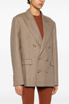 pixie double-breasted blazer in viscose blend