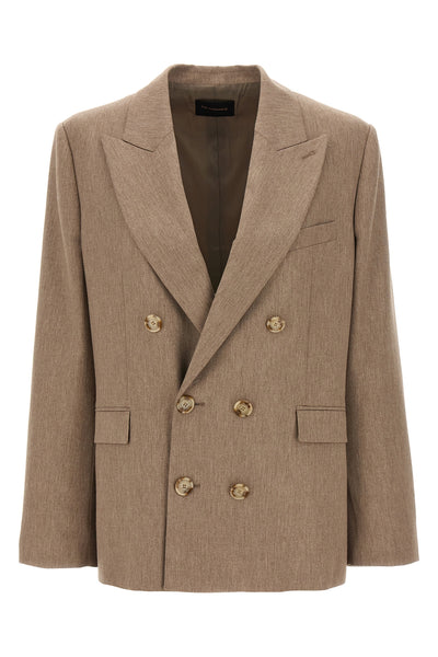 pixie double-breasted blazer in viscose blend