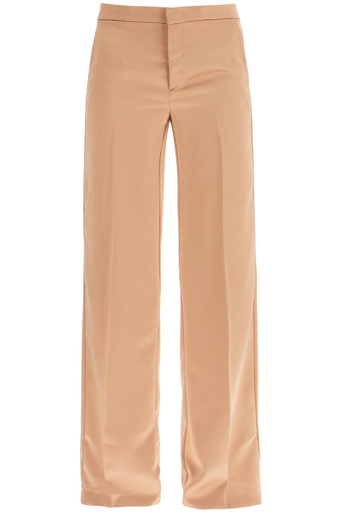 flared satin trousers