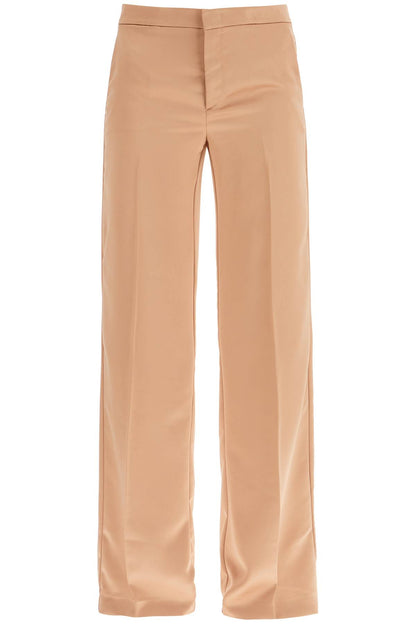 flared satin trousers