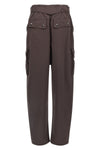 xandra trousers in suede effect fabric