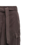 xandra trousers in suede effect fabric