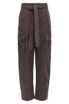xandra trousers in suede effect fabric