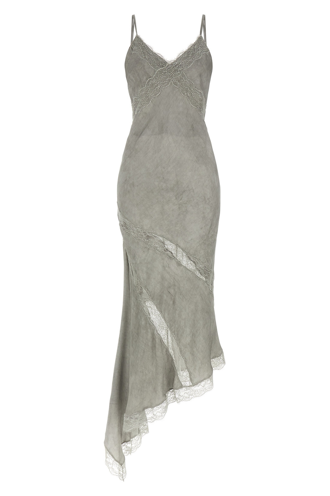 THE ANDAMANE 40 long rosetta dress in cold-dyed satin