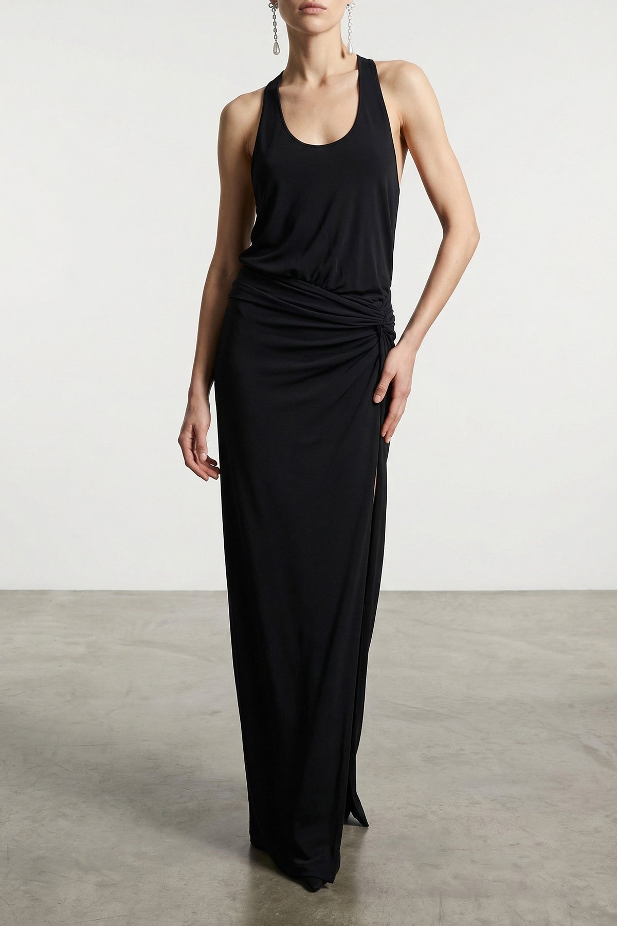 juno maxi dress in interlock jersey