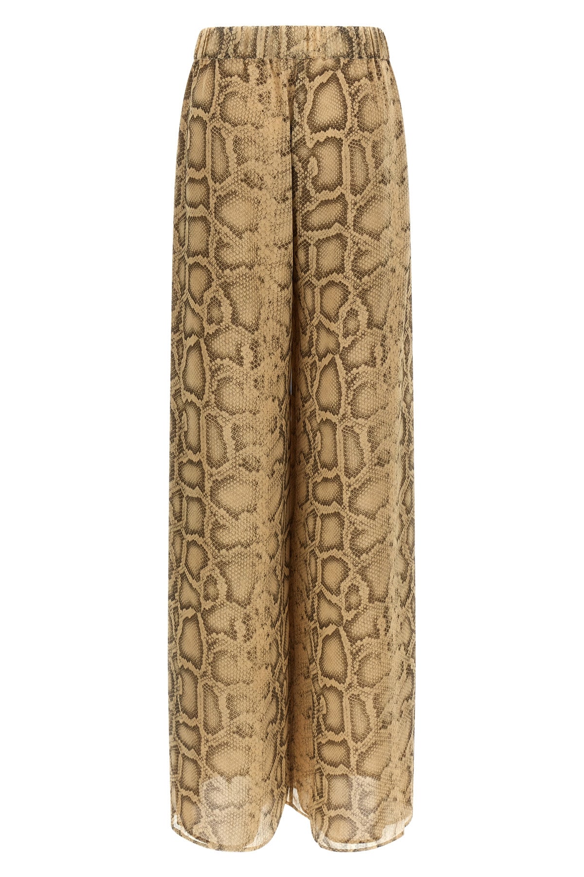 lena pants in natural python print georgette