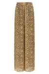lena pants in natural python print georgette