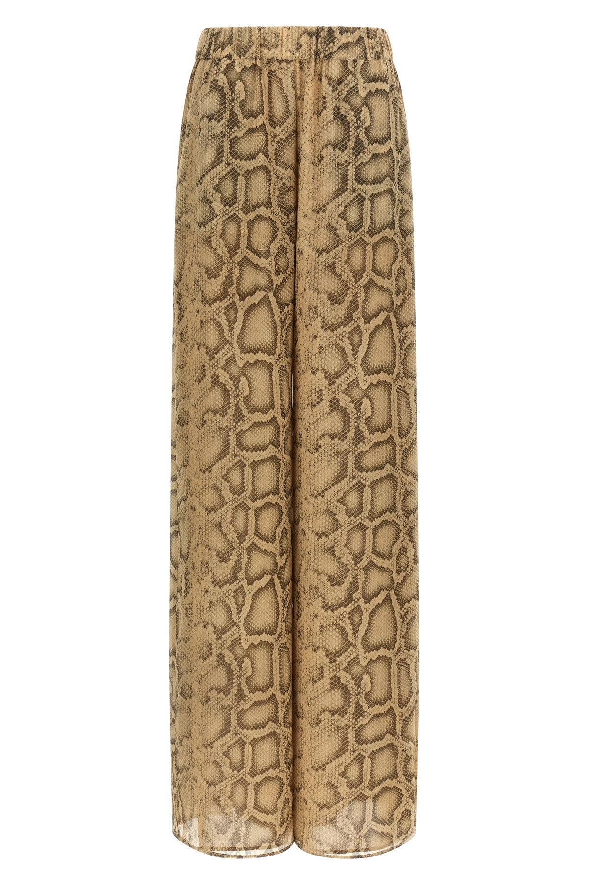 lena pants in natural python print georgette