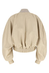 sierra bomber jacket in grainy leather-effect fabric