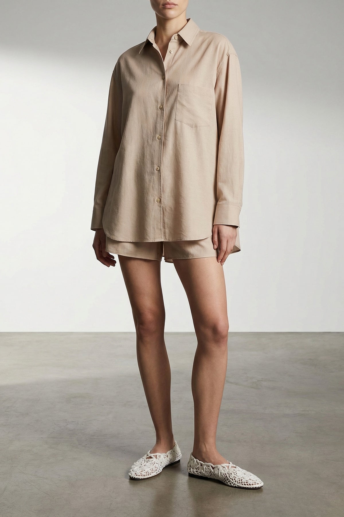 solid oxford cotton georgiana set suit