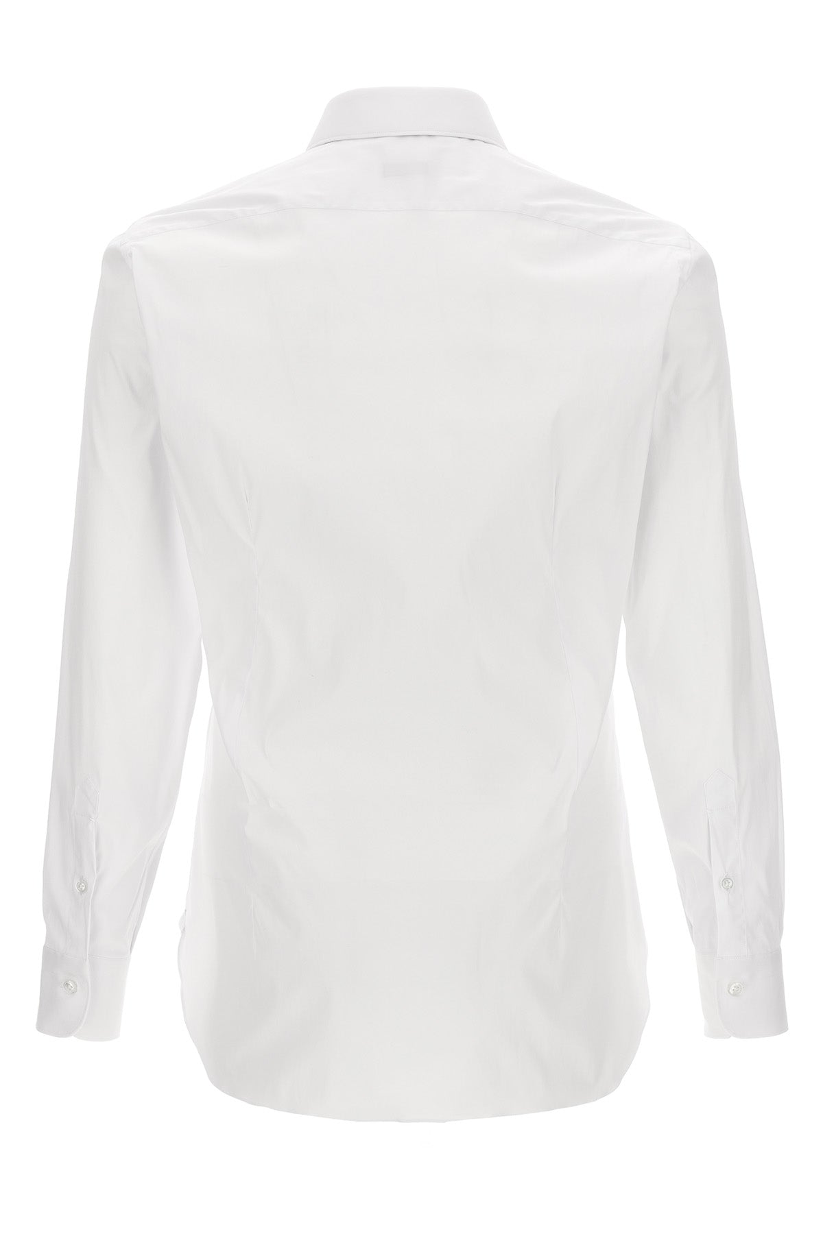 stretch cotton blend poplin shirt