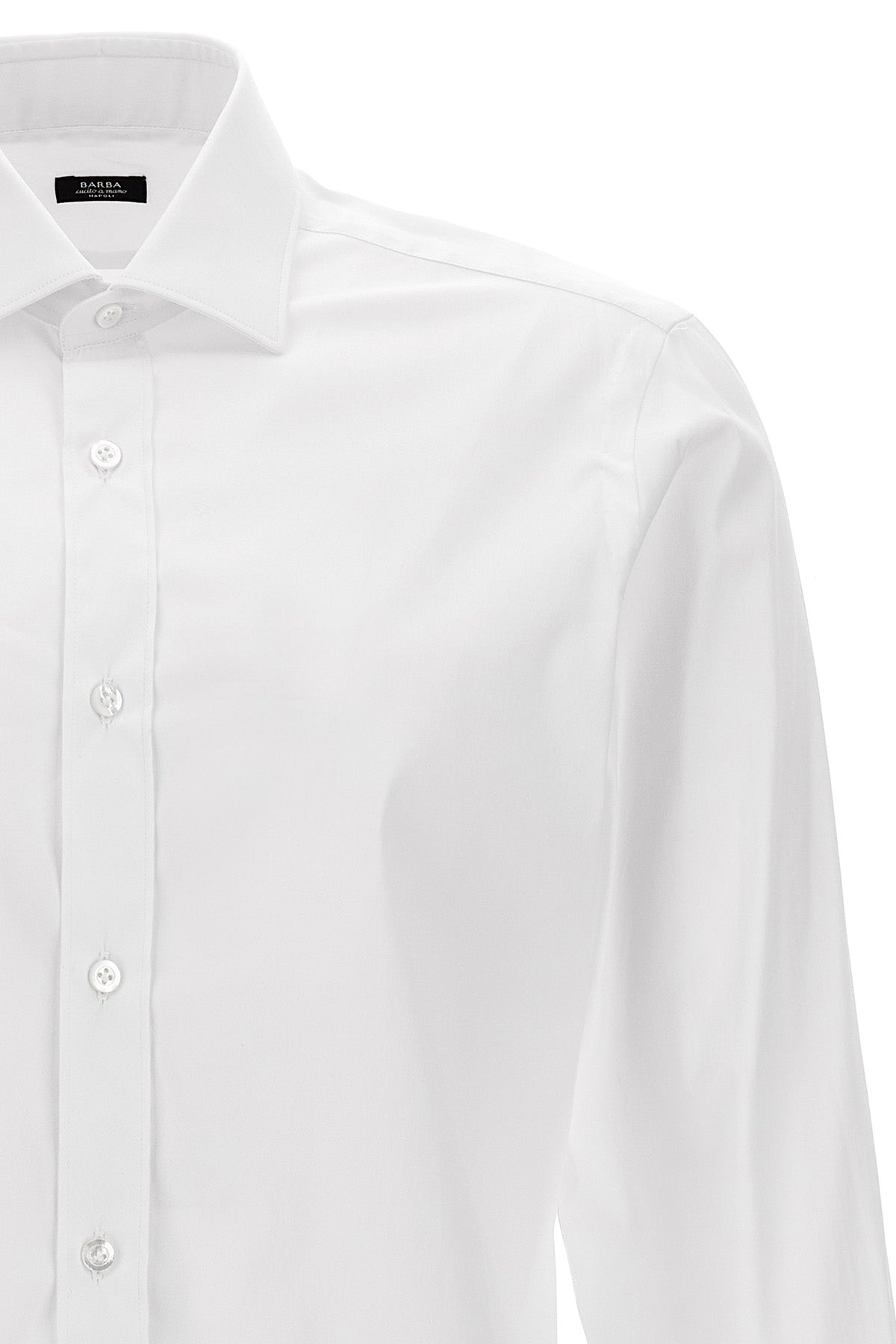stretch cotton blend poplin shirt
