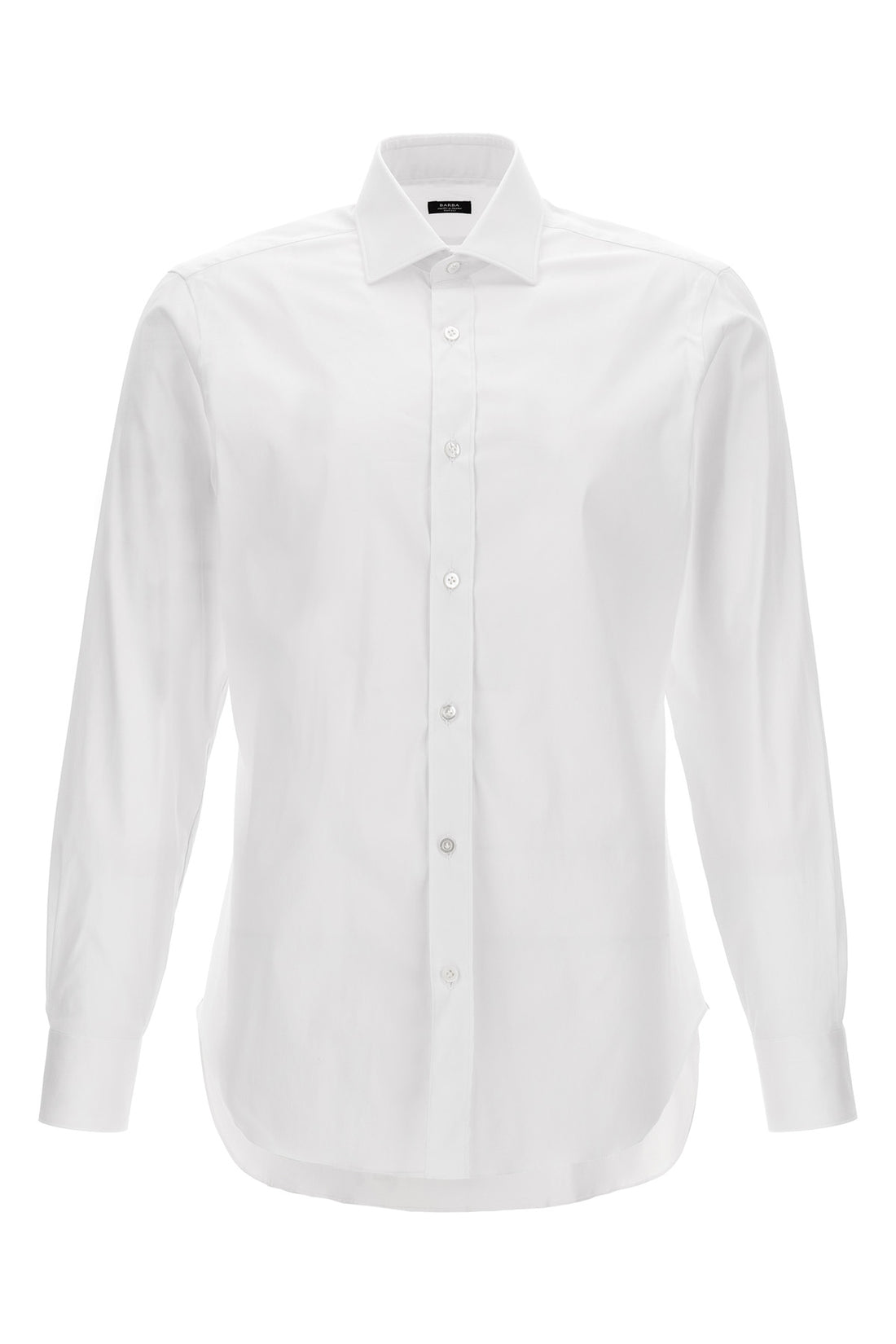 BARBA 45 cm stretch cotton blend poplin shirt