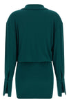 the andamane lilia mini dress defines a bold silhouette through a play of cont