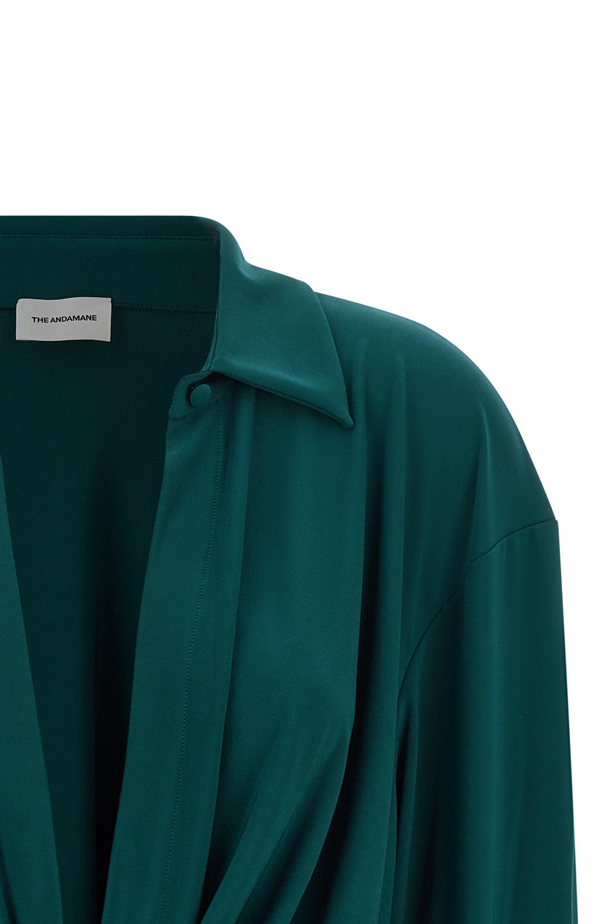 the andamane lilia mini dress defines a bold silhouette through a play of cont