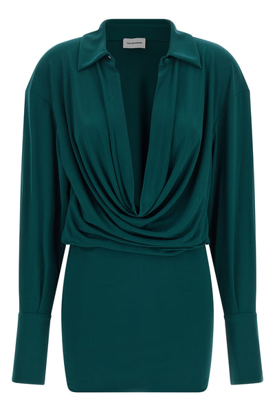 the andamane lilia mini dress defines a bold silhouette through a play of cont