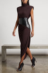 the ursula midi dress the andamane is distinguished by a sculptural silhouette