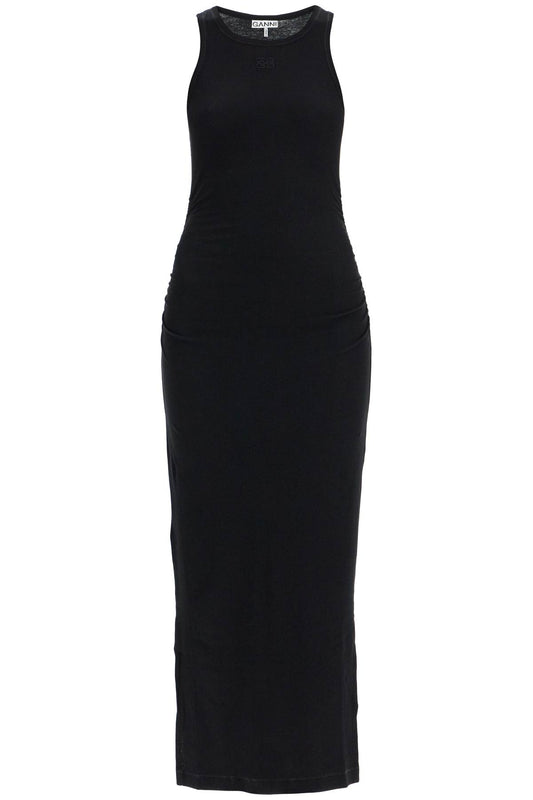 'ribbed jersey midi dress with nine