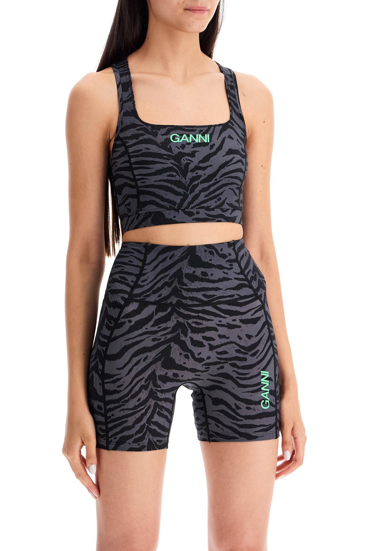 sporty animal print top