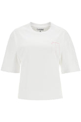 t-shirt with frayed embroidery