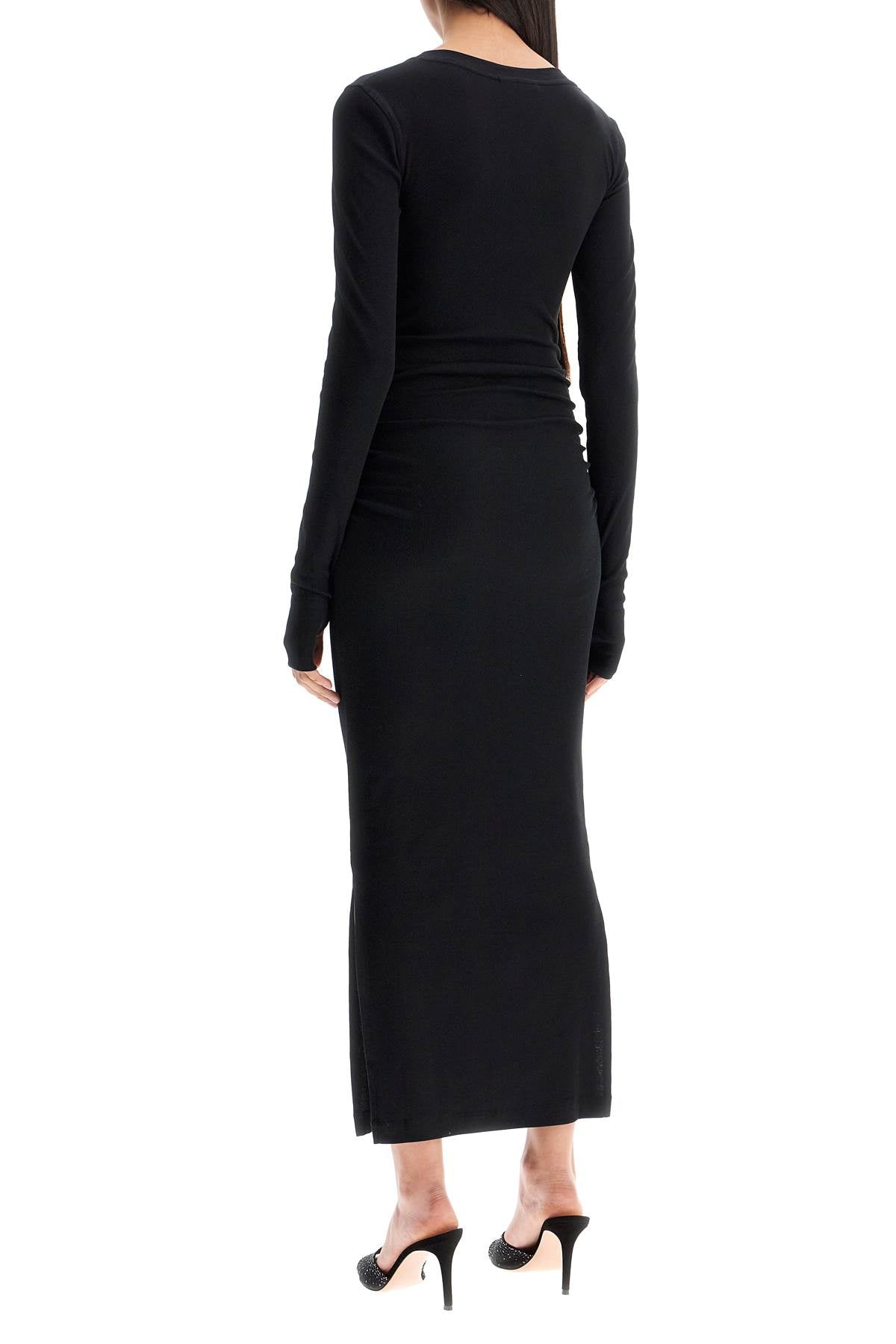 long ribbed jersey dress with nine words