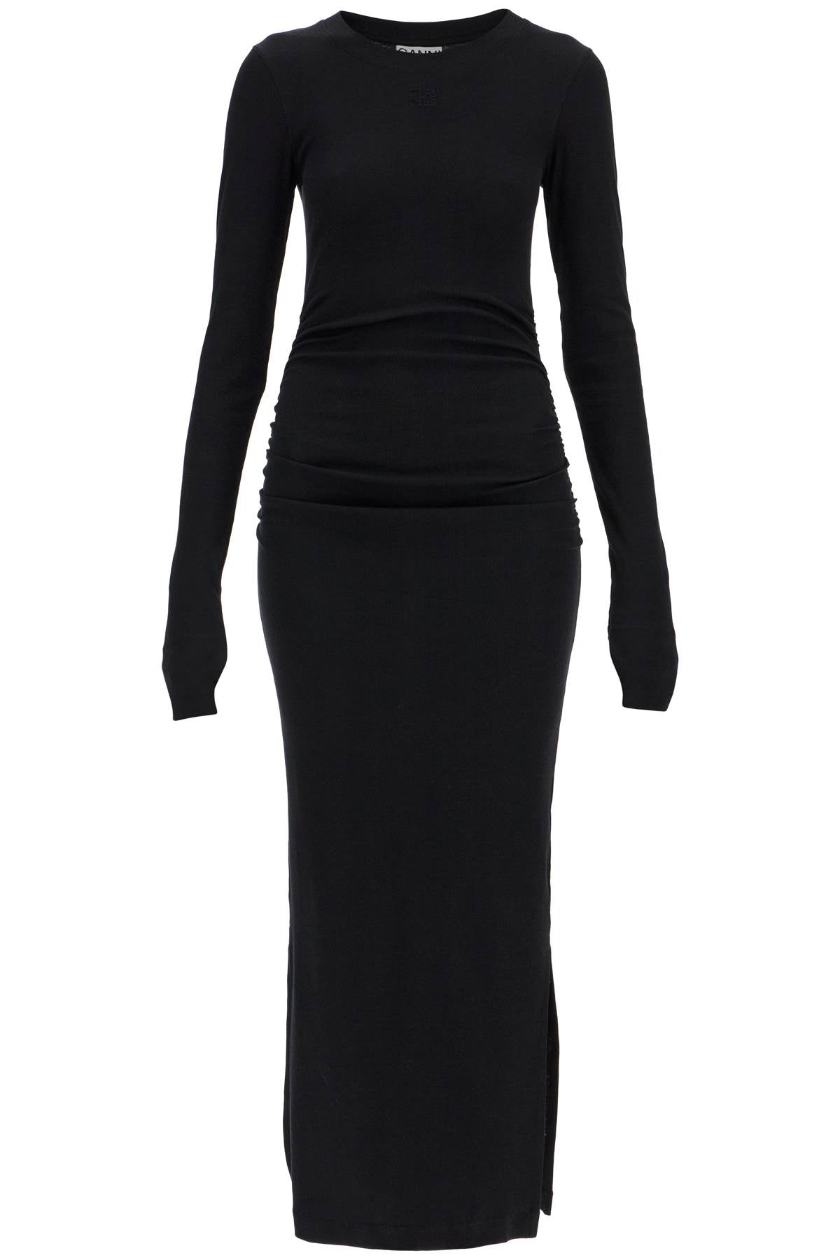 long ribbed jersey dress with nine words