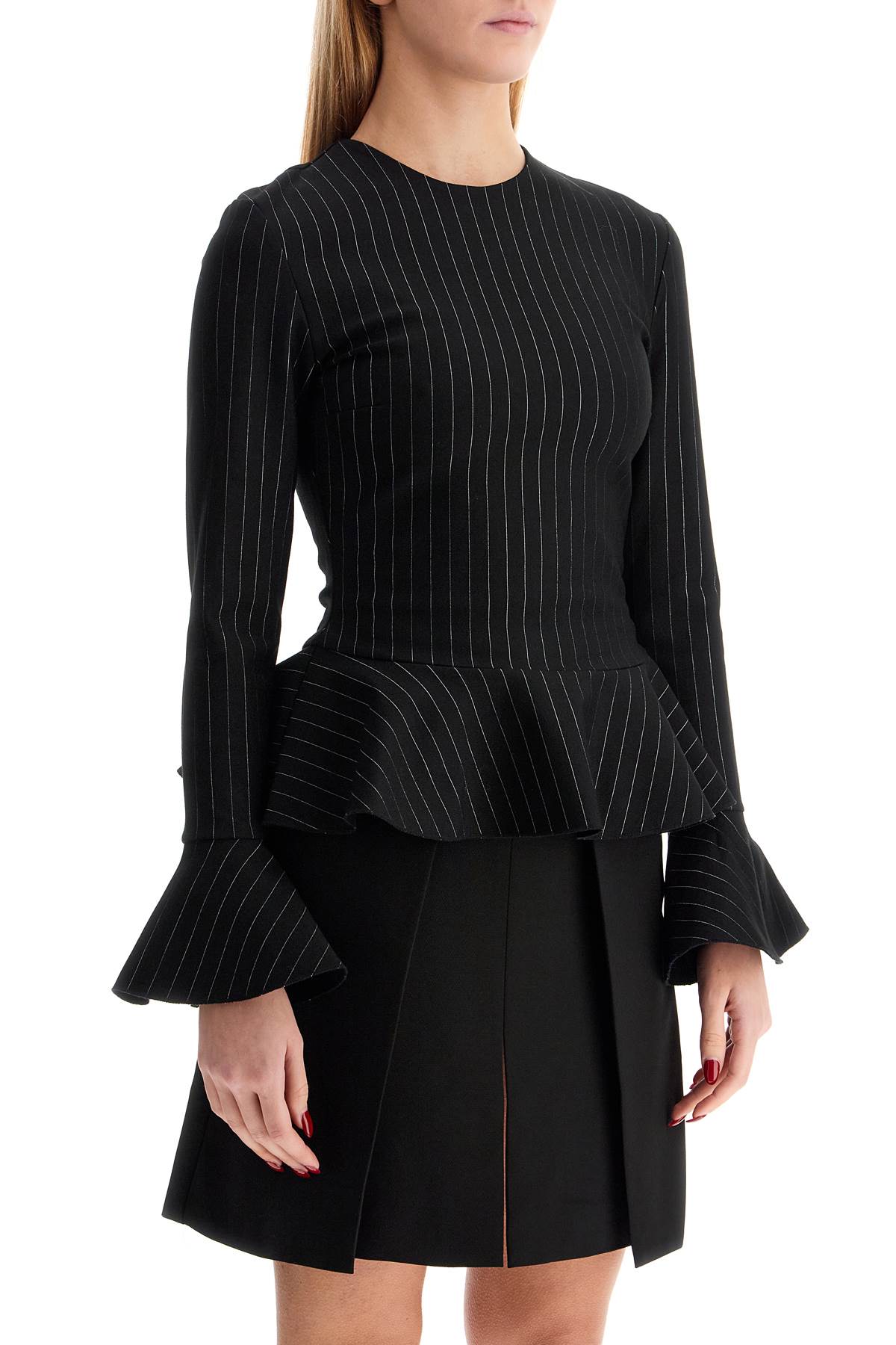 long-sleeved peplum