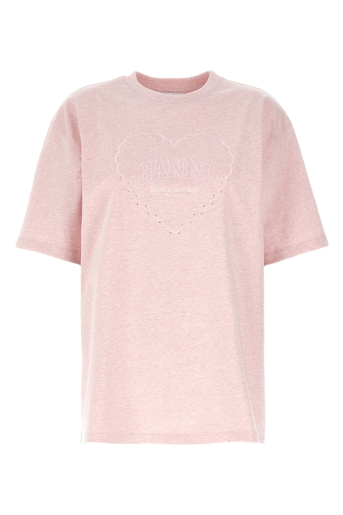 GANNI S t-shirt in melangé cotton