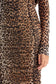 'animal print midi dress in mesh