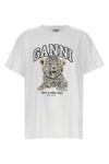 leopard cotton crew neck t-shirt