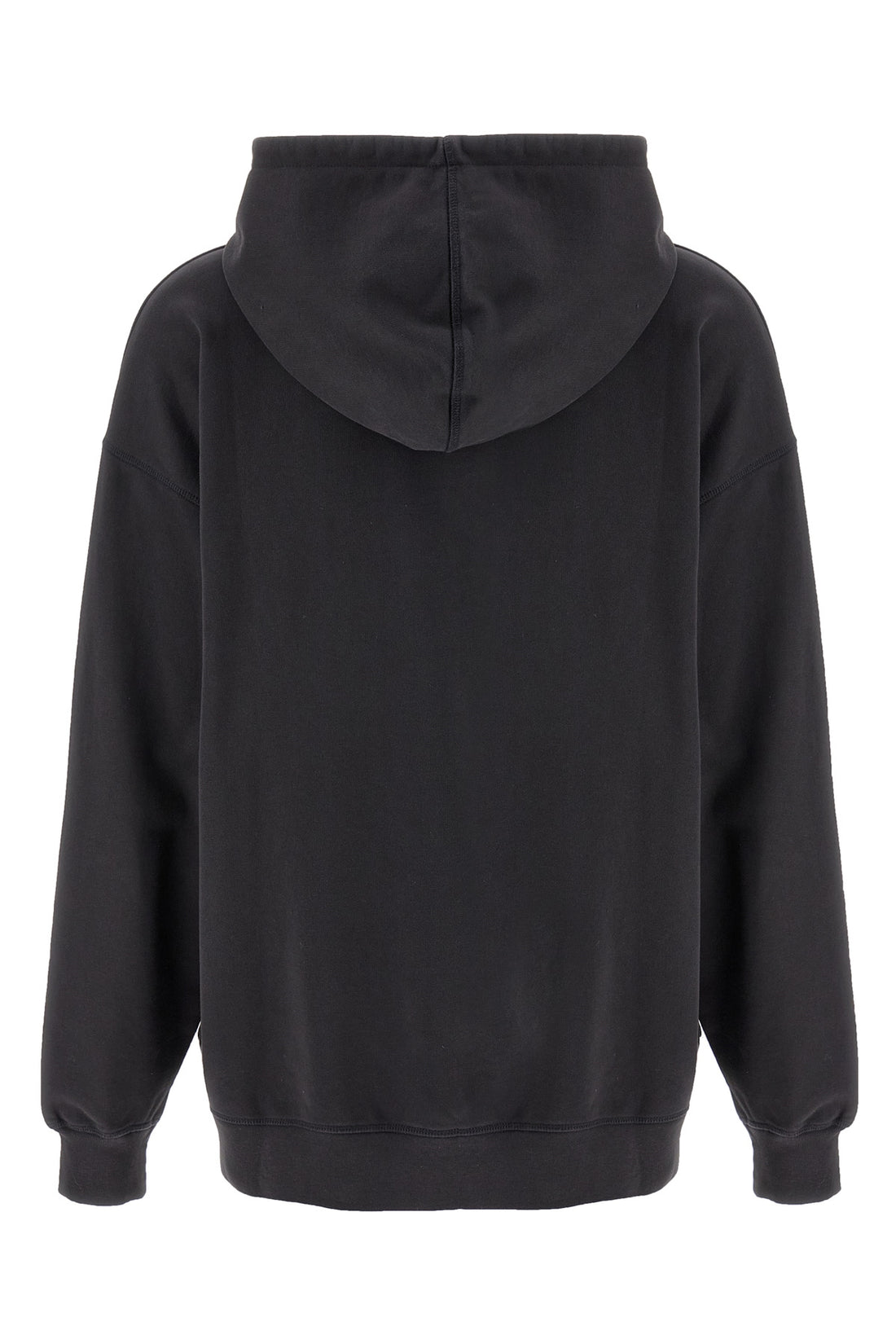 GANNI XXS-XS basic jersey cherry hoodie in brushed cotton jersey