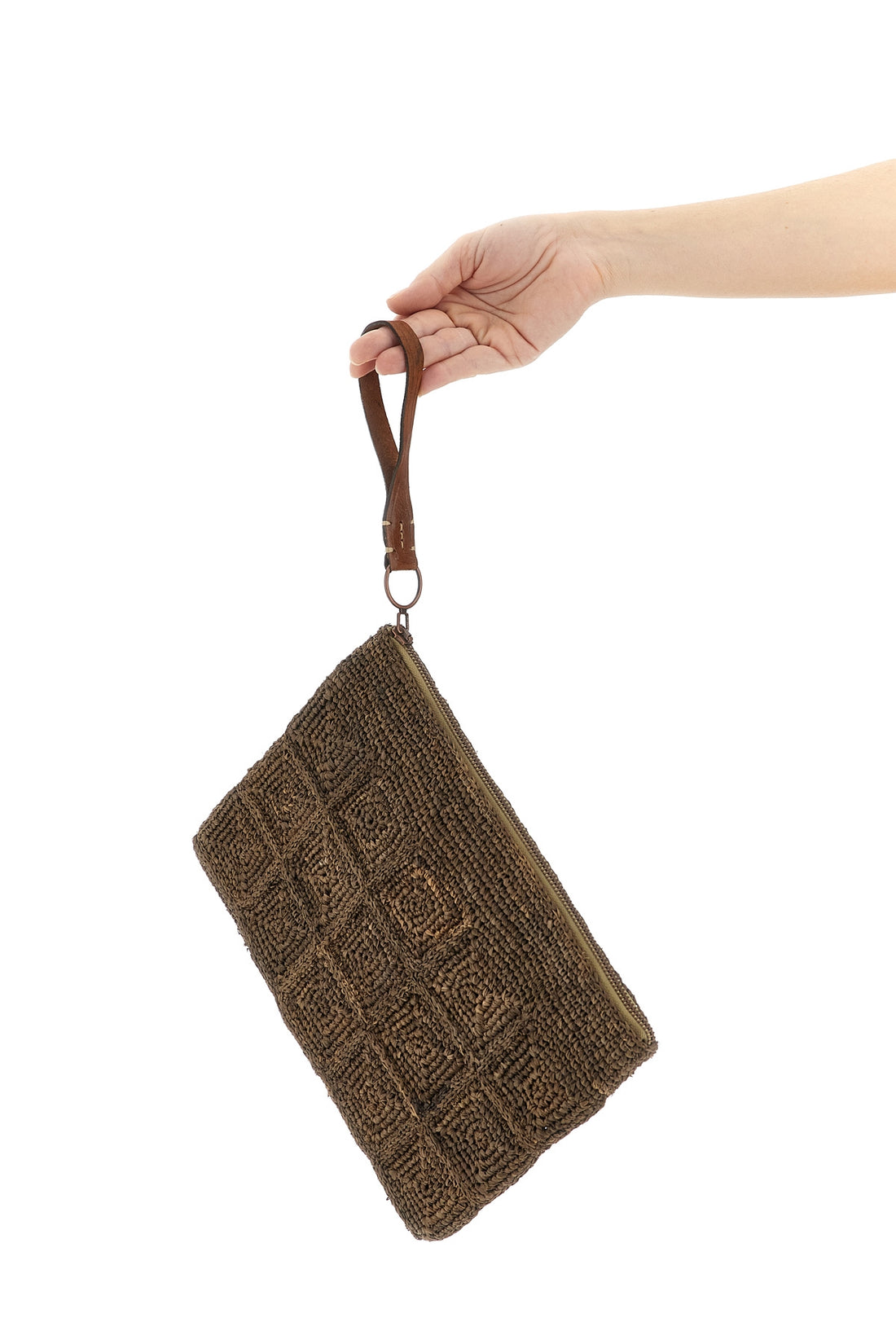 IBELIV OS tanala crochet raffia clutch bag