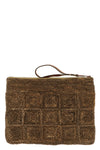 tanala crochet raffia clutch bag