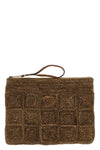 tanala crochet raffia clutch bag