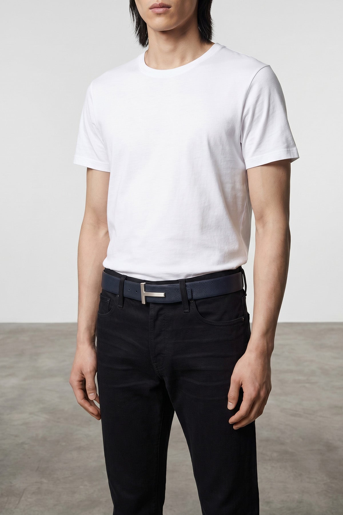 icon reversible belt in full-grained leather