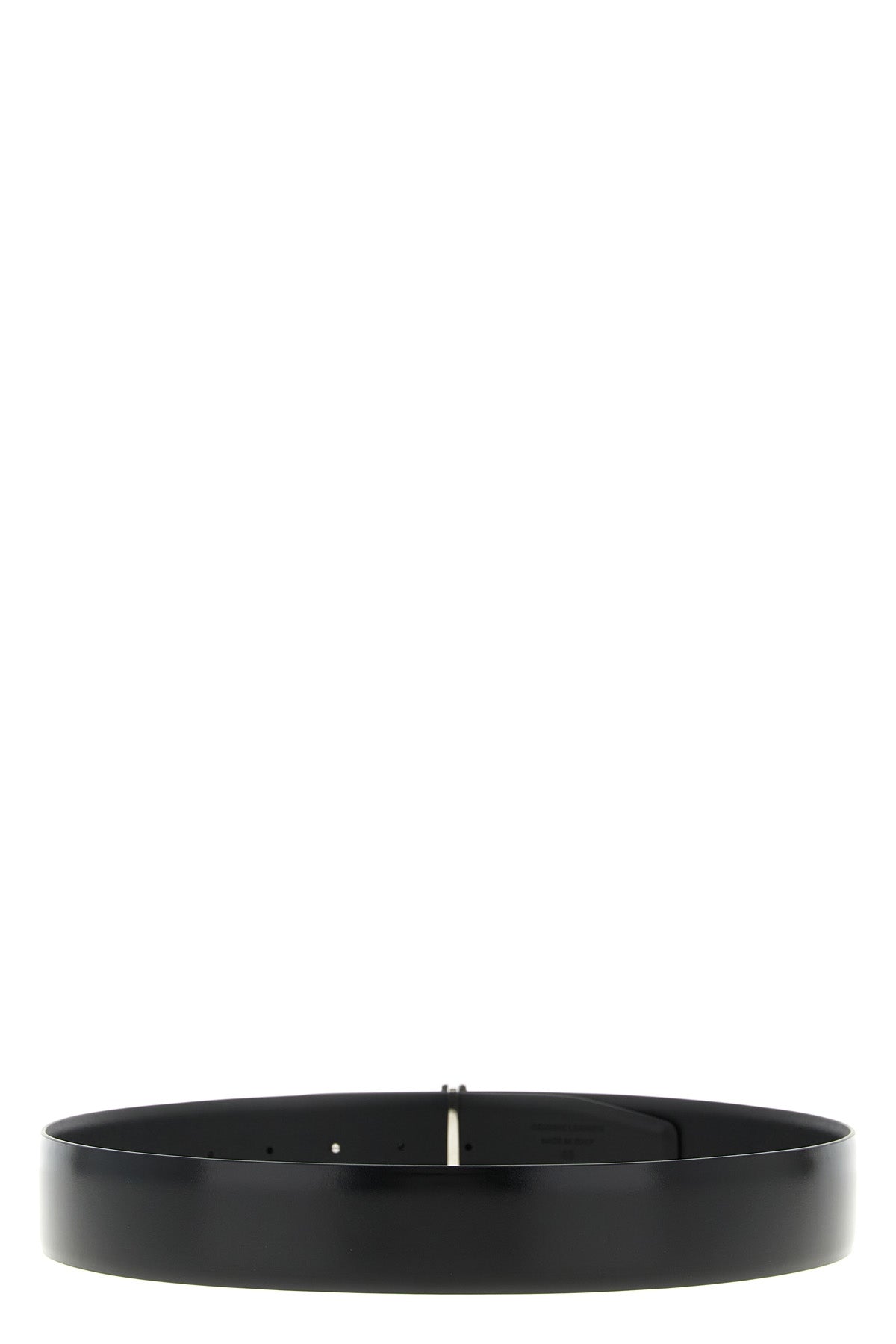shiny smooth calf leather reversible belt
