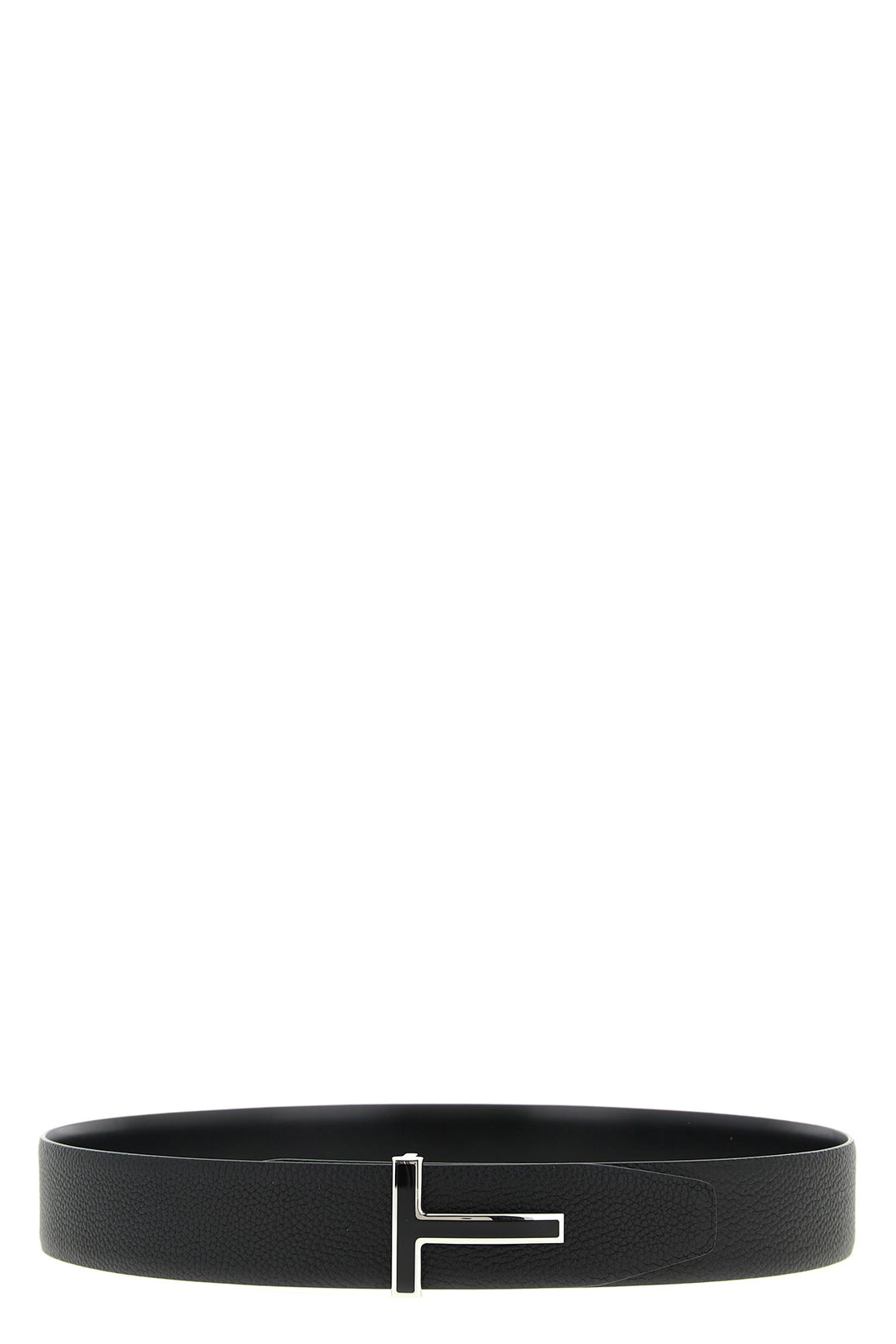 TOM FORD 90 cm reversible belt in hammered and smooth leather