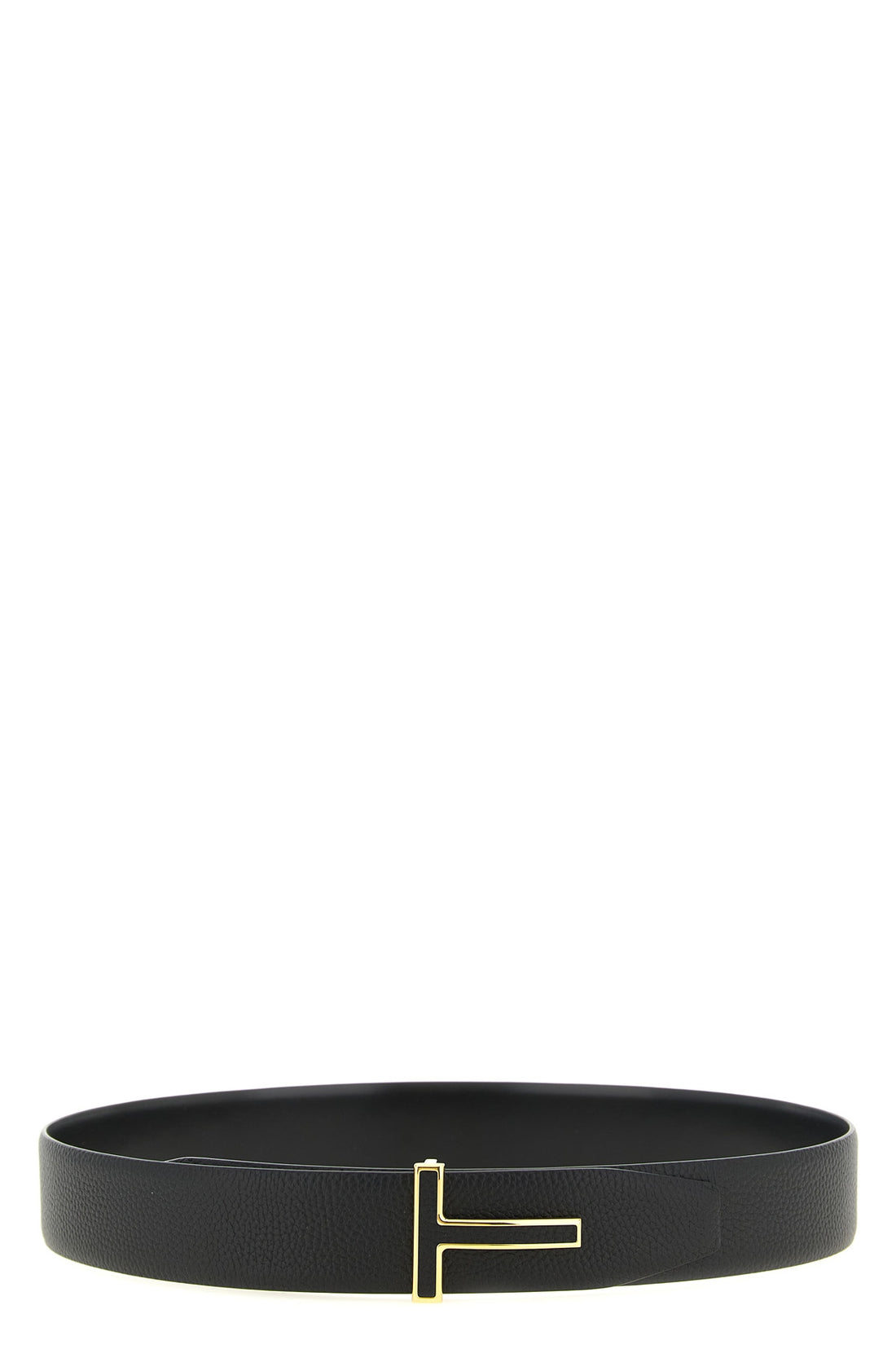 TOM FORD 85 cm icon reversible belt in grain and smooth leather