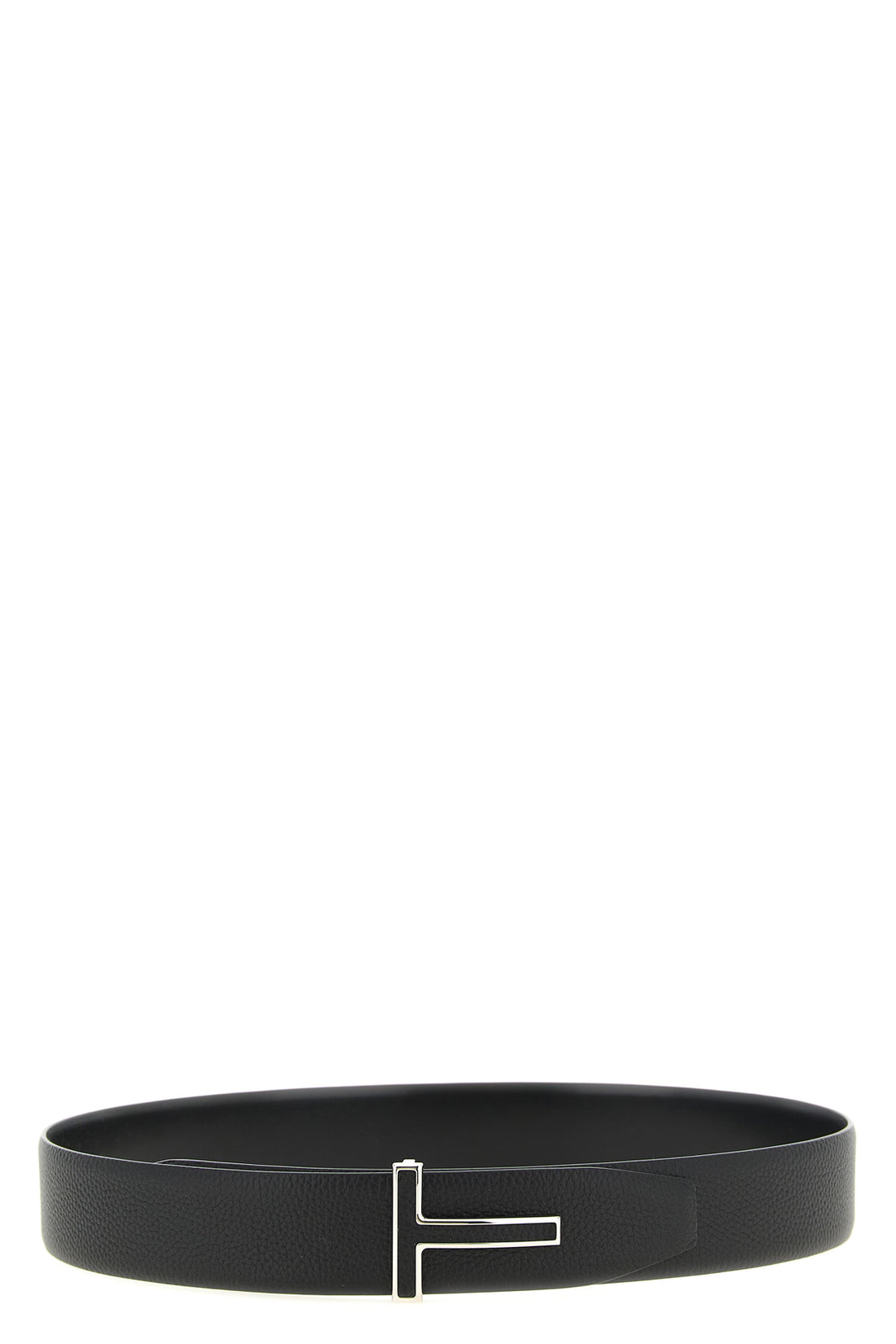 TOM FORD 85 cm icon reversible belt in grain and smooth leather