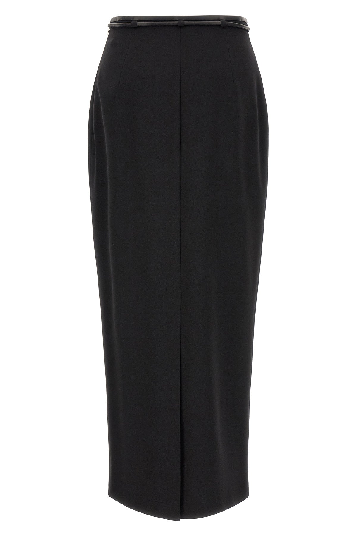 the agnona longuette skirt defines an essential silhouette through a rigorous hi