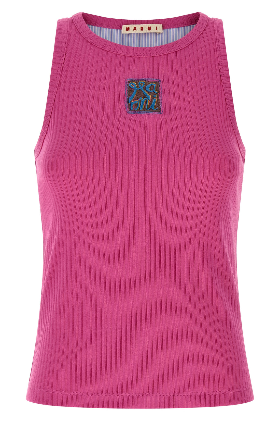 MARNI 38 ribbed stretch cotton tank top