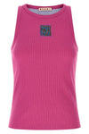 ribbed stretch cotton tank top