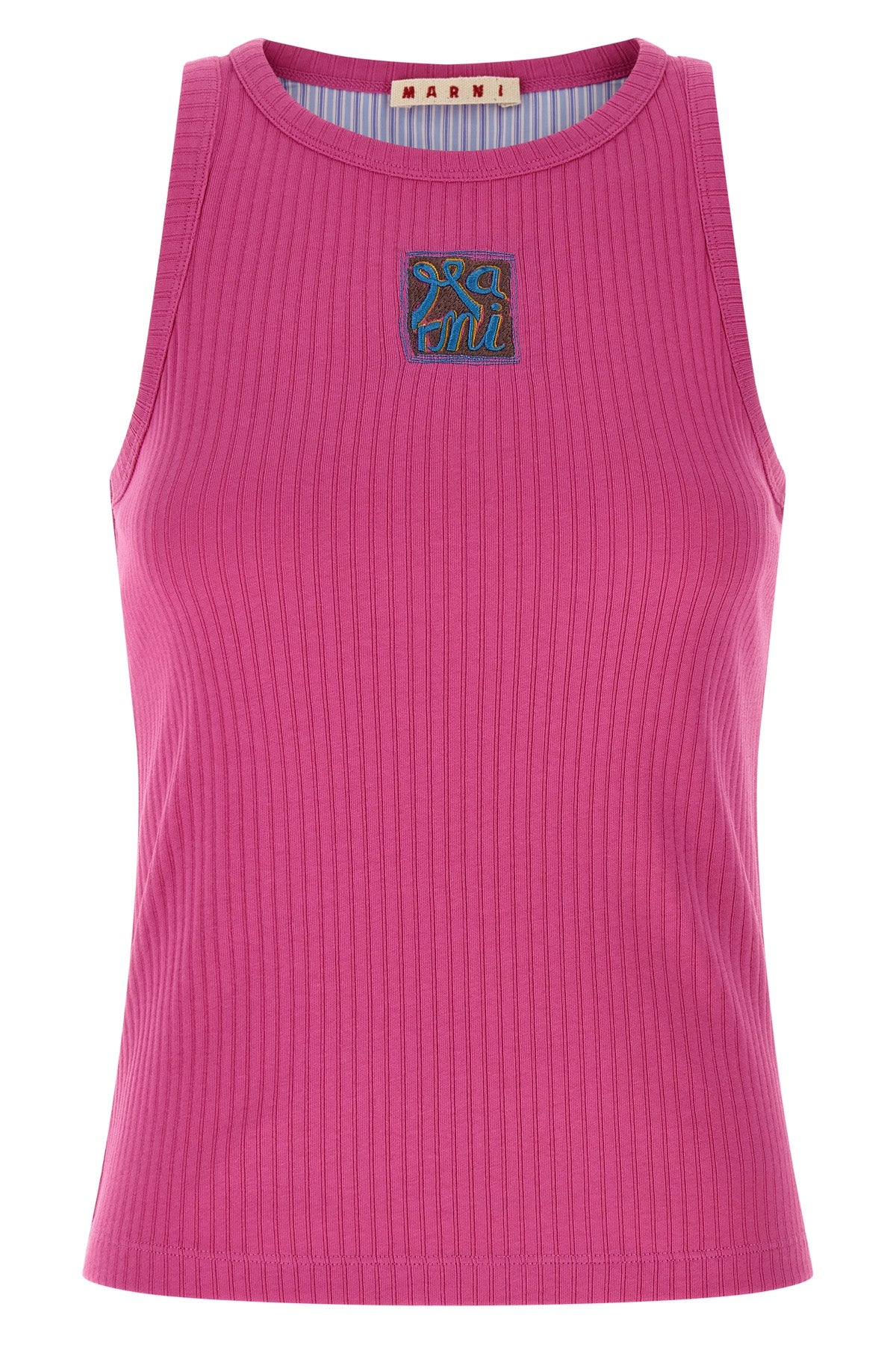 ribbed stretch cotton tank top