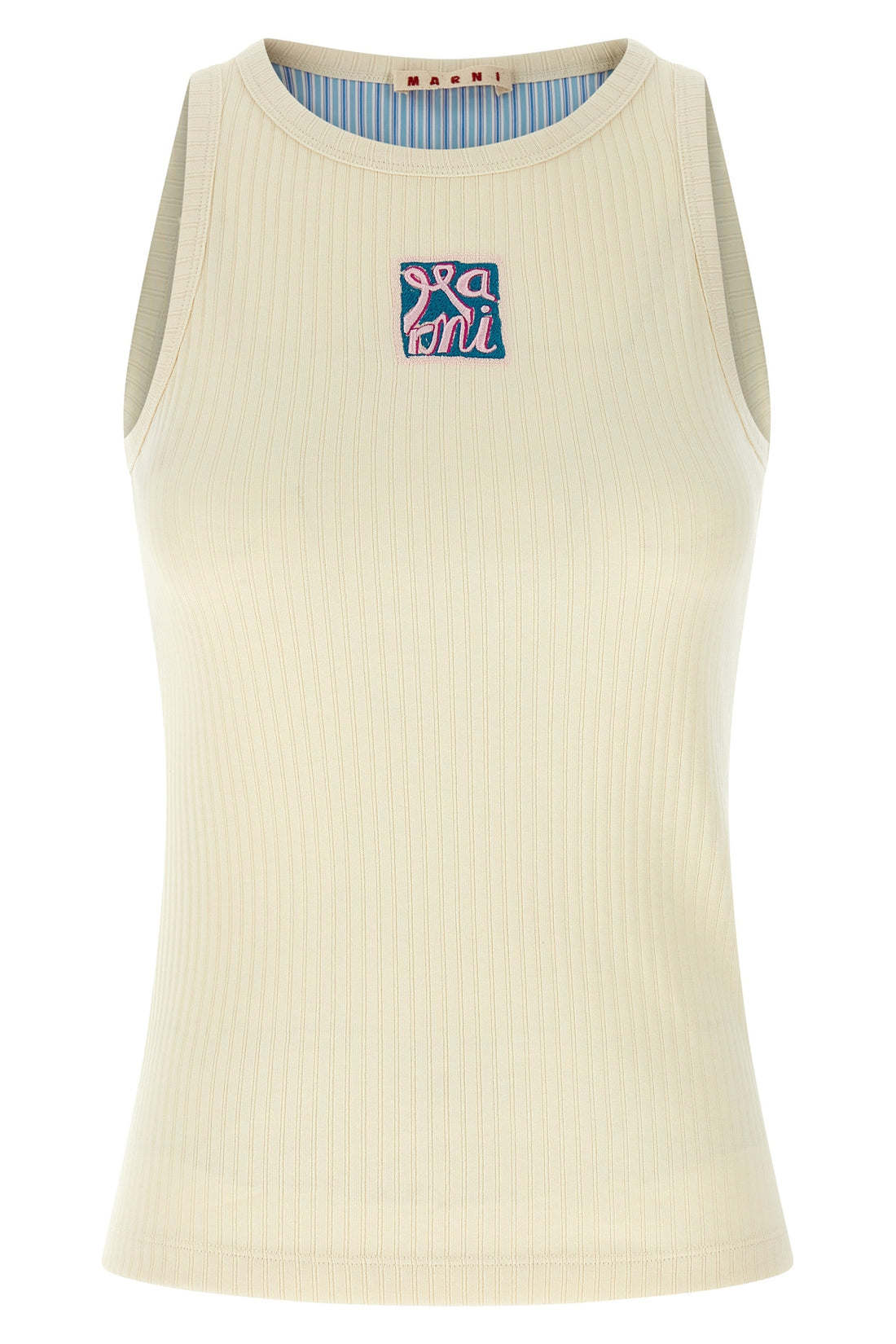 MARNI 42 ribbed stretch cotton tank top