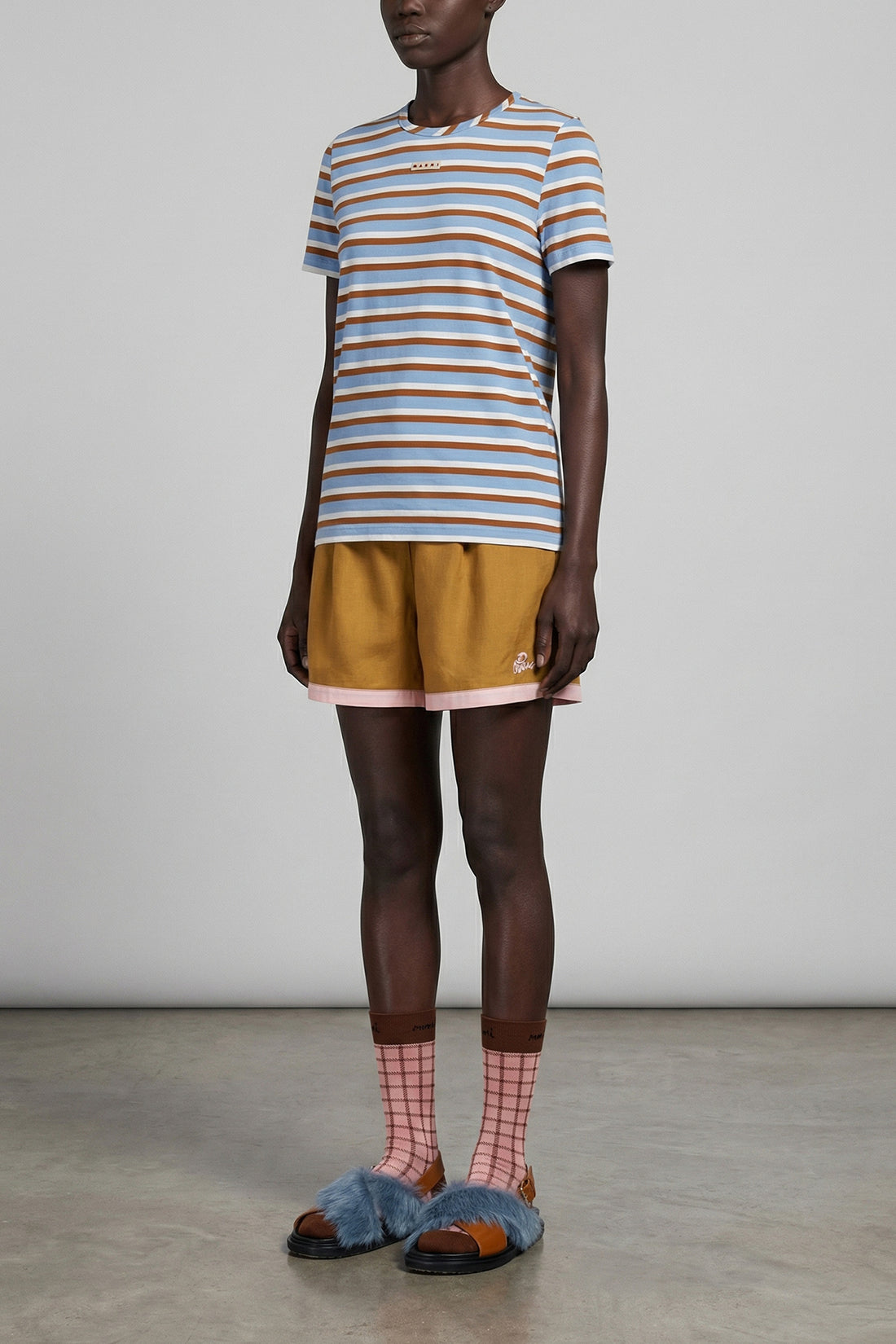 MARNI 36 striped cotton jersey t-shirt