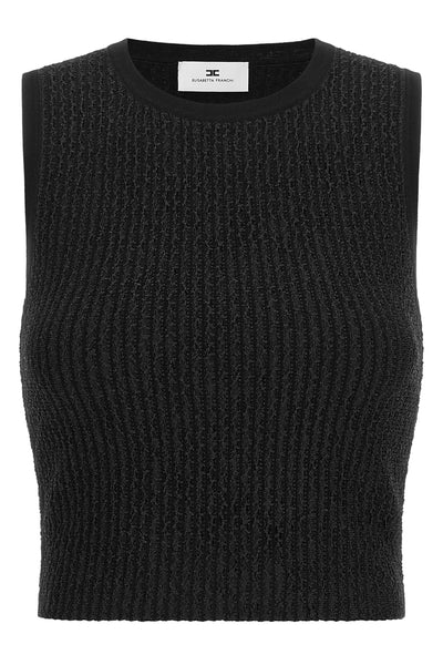 the elisabetta franchi top redefines the essentiality of the wardrobe through an