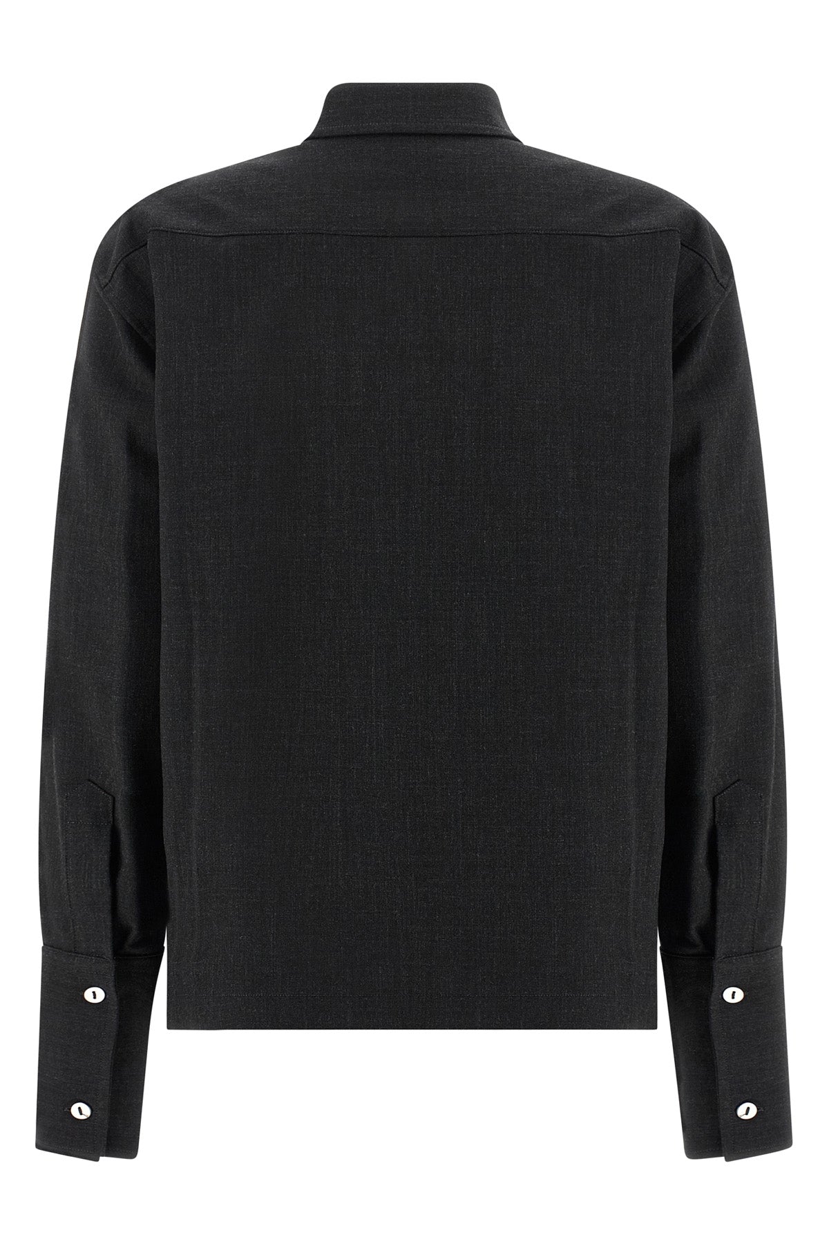 wool blend mélange shirt