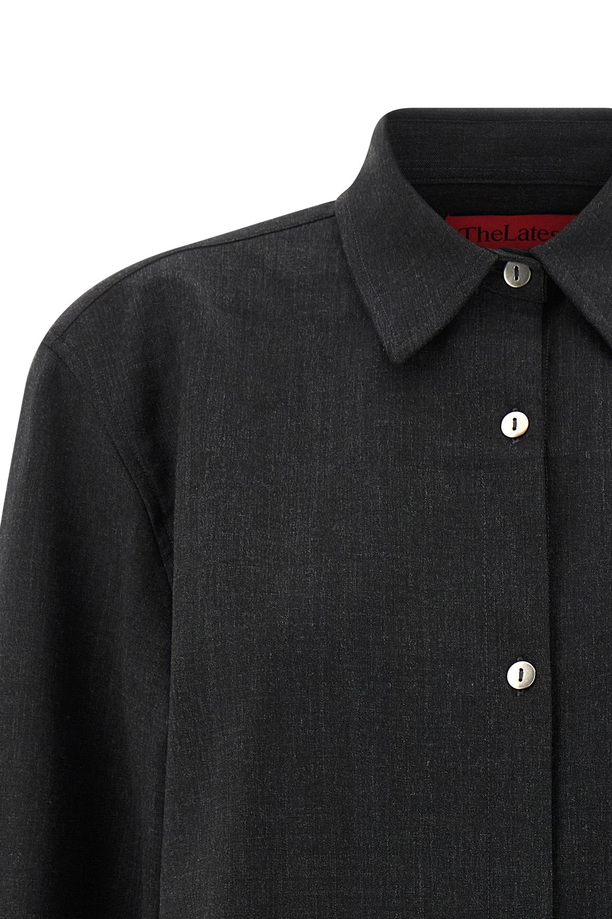 wool blend mélange shirt