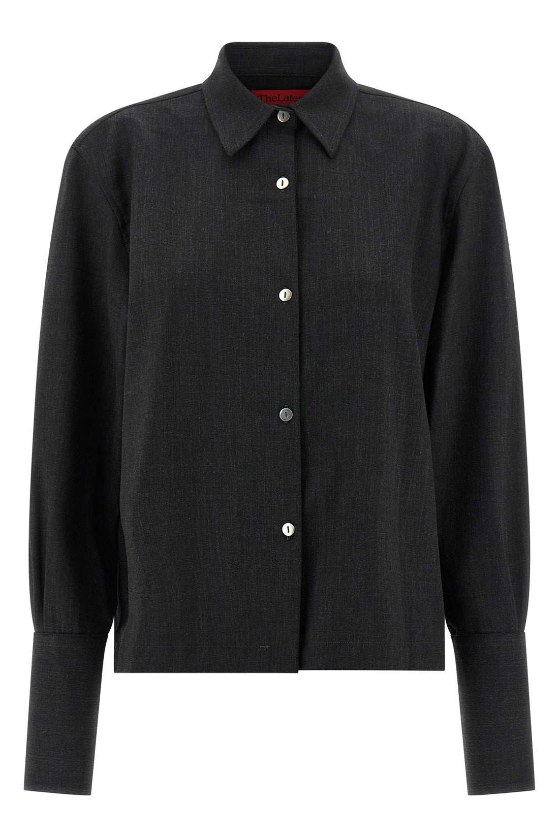 THE LATEST S wool blend mélange shirt