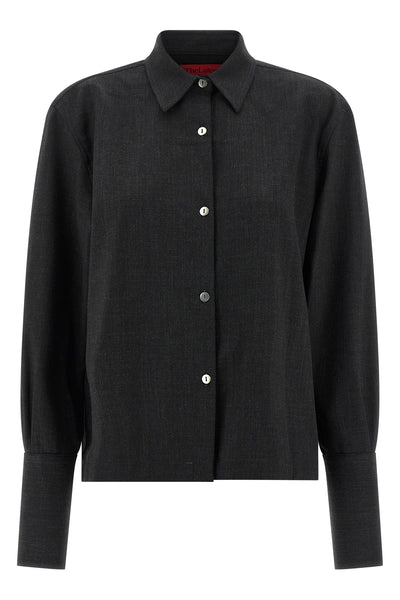 wool blend mélange shirt